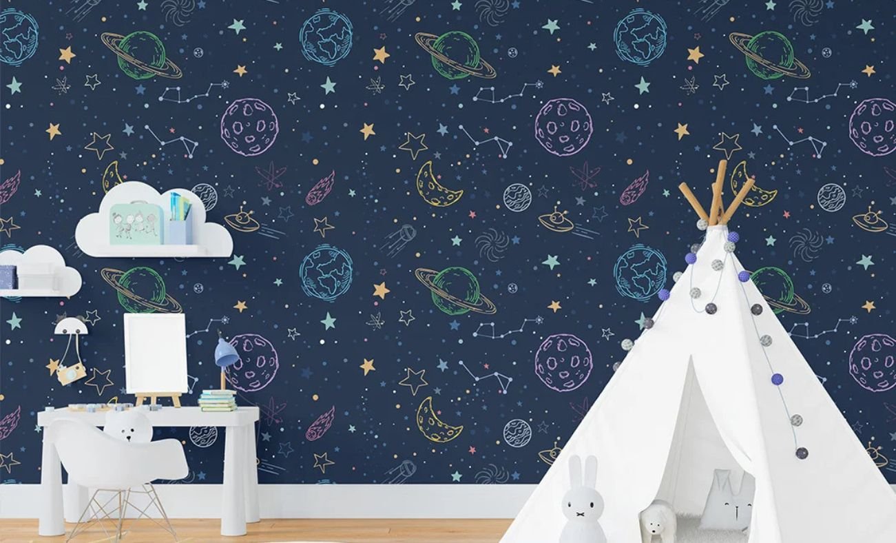 Adventure Awaits in Kids Rooms with Creative Wallpaper 