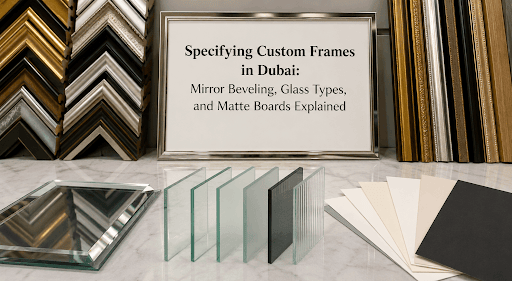 Specifying Custom Frames in Dubai: Mirror Beveling, Glass Types, and Matte Boards Explained