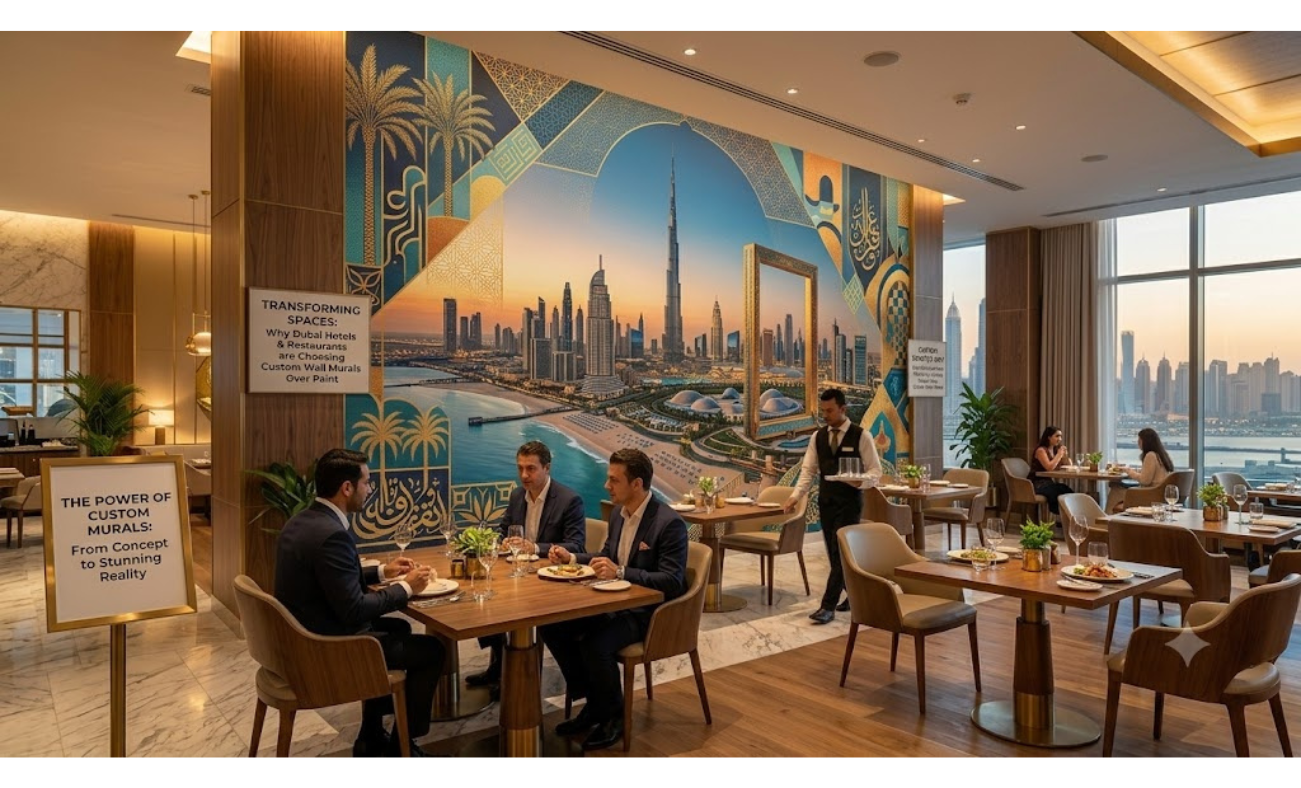 Why Hotels & Restaurants in Dubai Are Switching to Custom Printed Wall Murals Instead of Paint