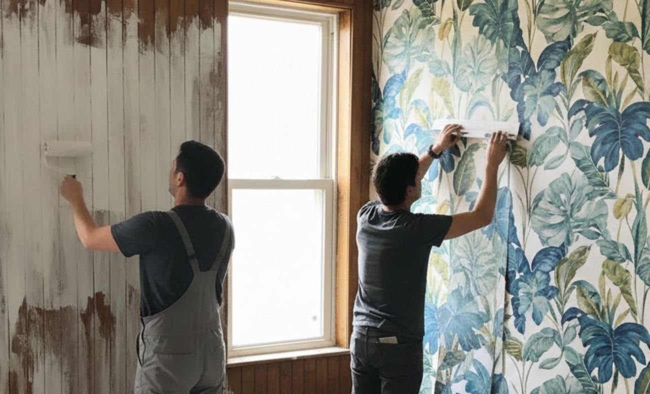 Can You Put Wallpaper Over Wood Panelling