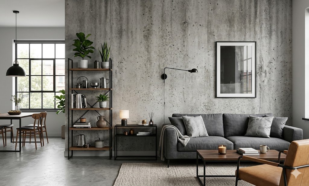 Industrial Chic: How to Achieve the Perfect Concrete Texture Look with Custom Wallpaper