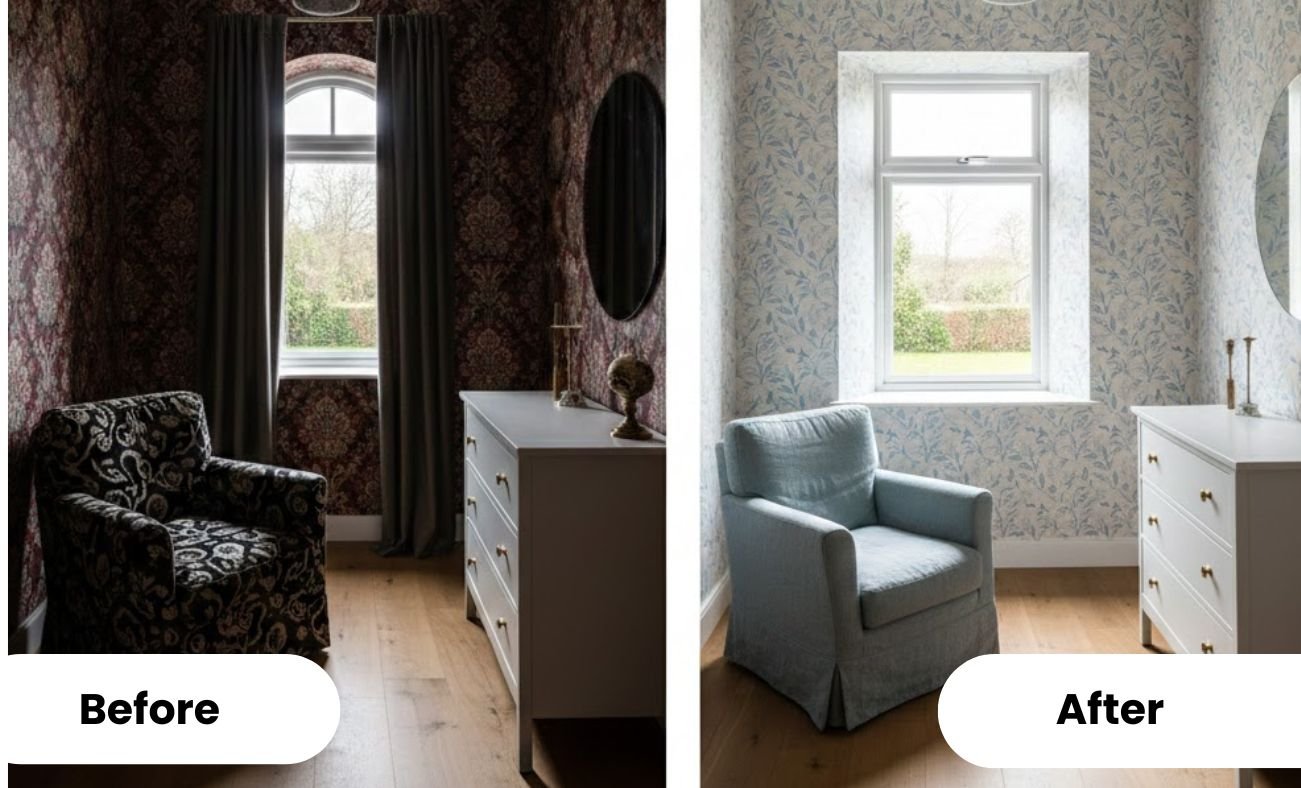 Wallpaper Hacks to transform a small room