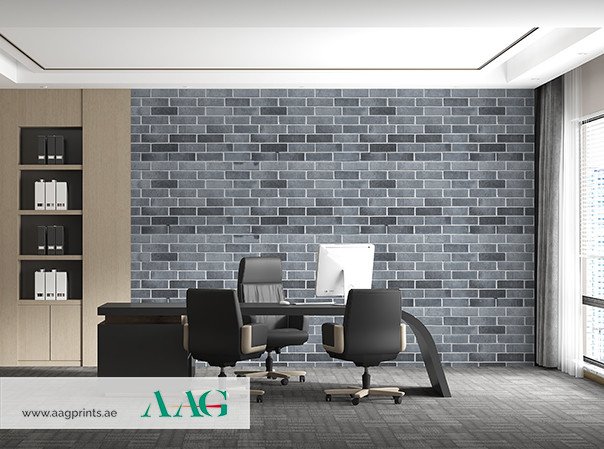 Grey Brick Wallpaper Mural Dubai