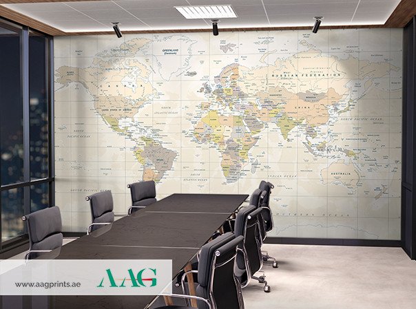 World Map I - Wallpaper Dubai