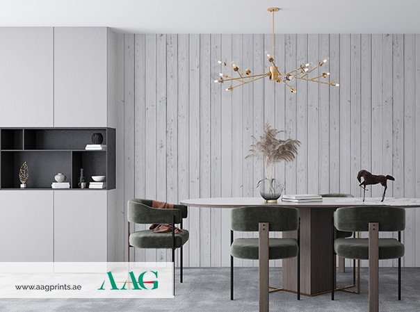 White wood Plank Wallpaper Dubai
