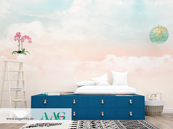 Heavenly Pink Hues - Kids Wallpaper Dubai