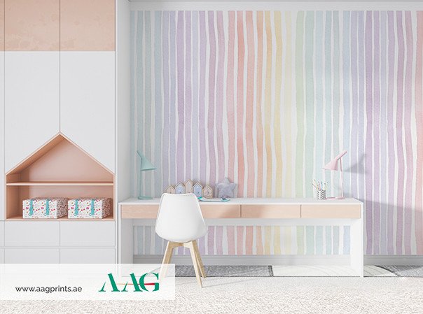 Rainbow Stripes - Kids Wallpaper Dubai