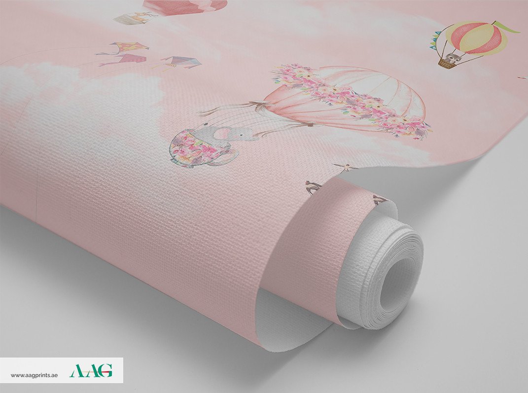 Flying Balloon Floral - Kids Wallpaper Dubai