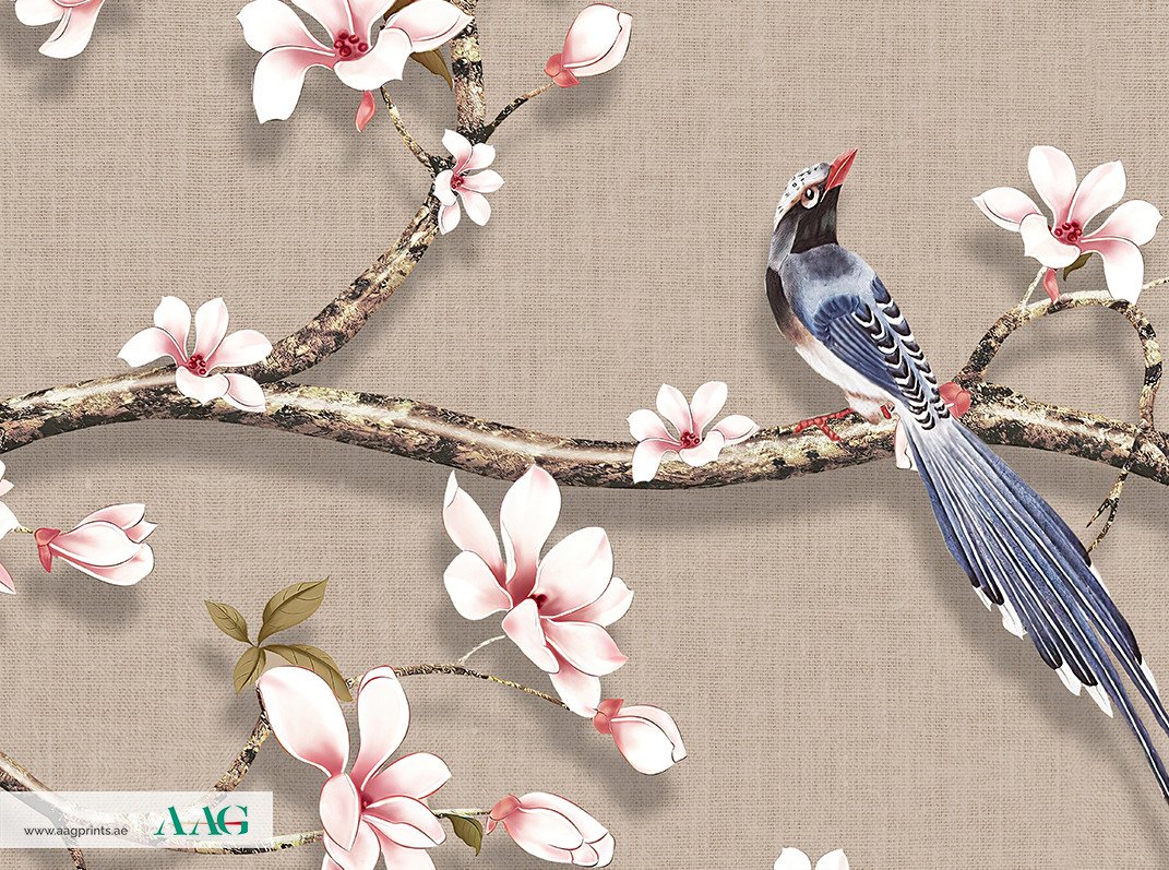 Cherry Blossom Tree Branch Mural Dubai